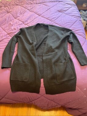 Cielo Black Open-Front Women's Cardigan Sweater